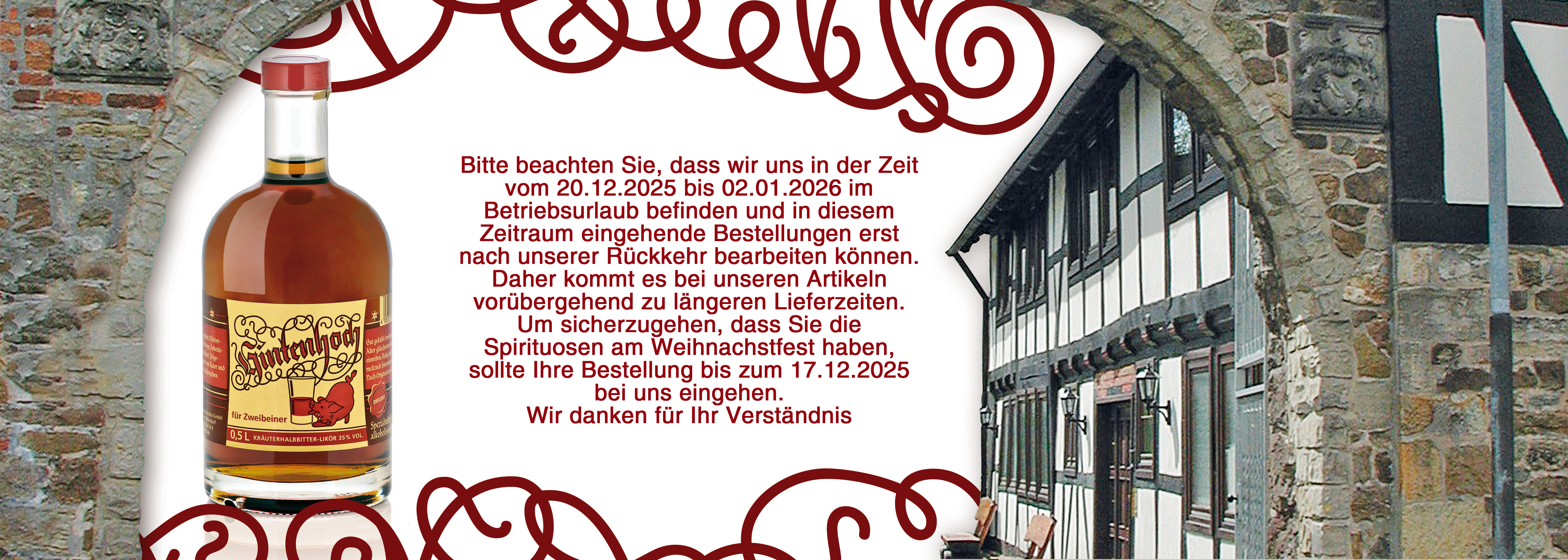 Ank&uuml;ndigung Betriebsferien